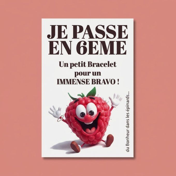 CARTE + LE BRACELET PASSAGE - DE LA MATERNELLE A LA 6IEME 