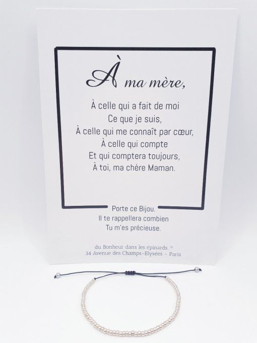 CARTE FAMILLE - FEMMES + UN BRACELET PERLES