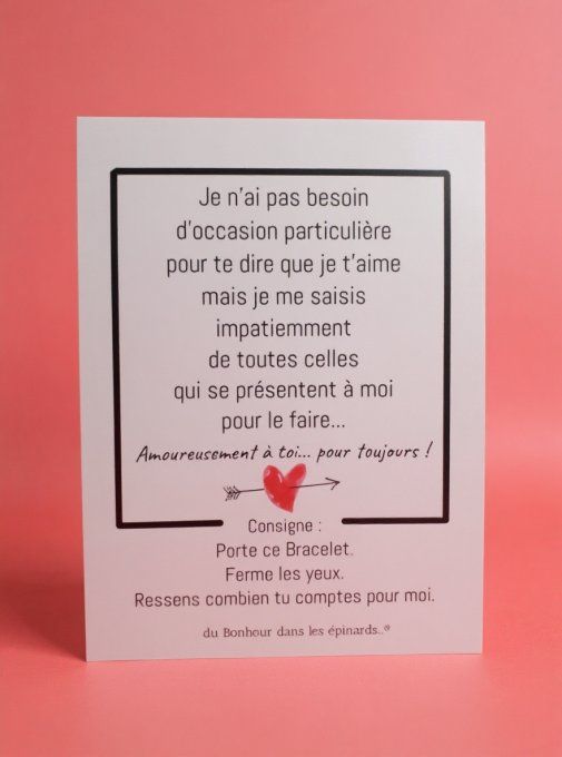 CARTE + 2 BRACELETS  - AMOUREUSEMENT A TOI - R29