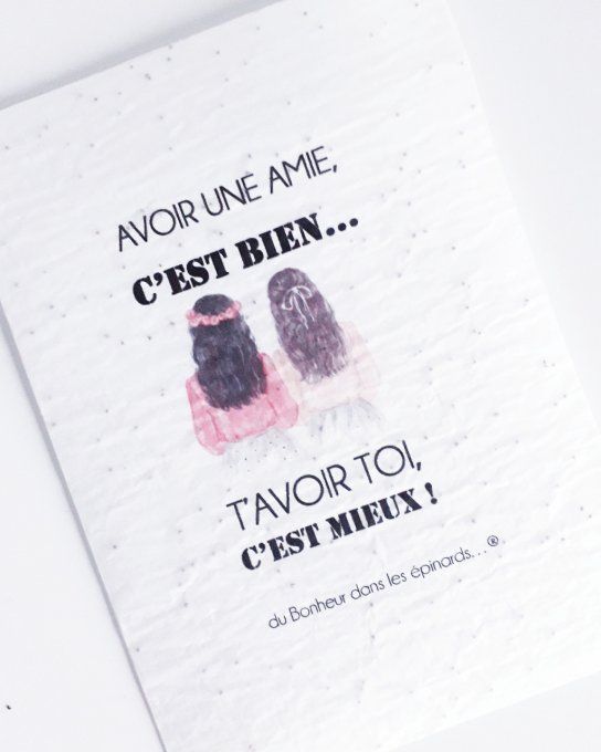 CARTE MAGIQUE A PLANTER - AVOIR UNE AMIE - N06