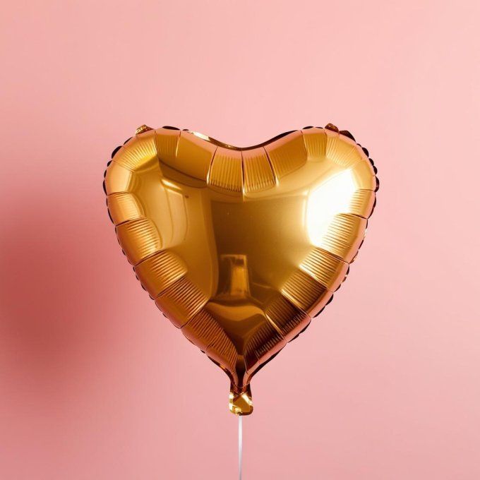 COEUR  OR + MESSAGE PERSONNALISE