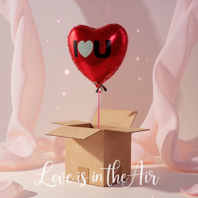 BALLON-BIJOU I LOVE YOU + MESSAGE PERSONNALISE - POUR HOMME OU FEMME 