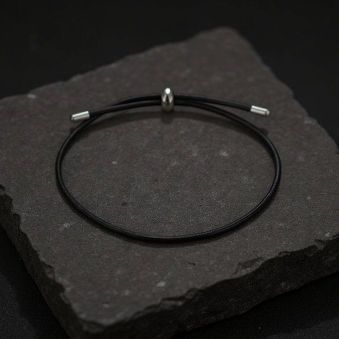 CARTE A MON FILS + BRACELET PERLE ARGENTEE rouge ou noir - F44