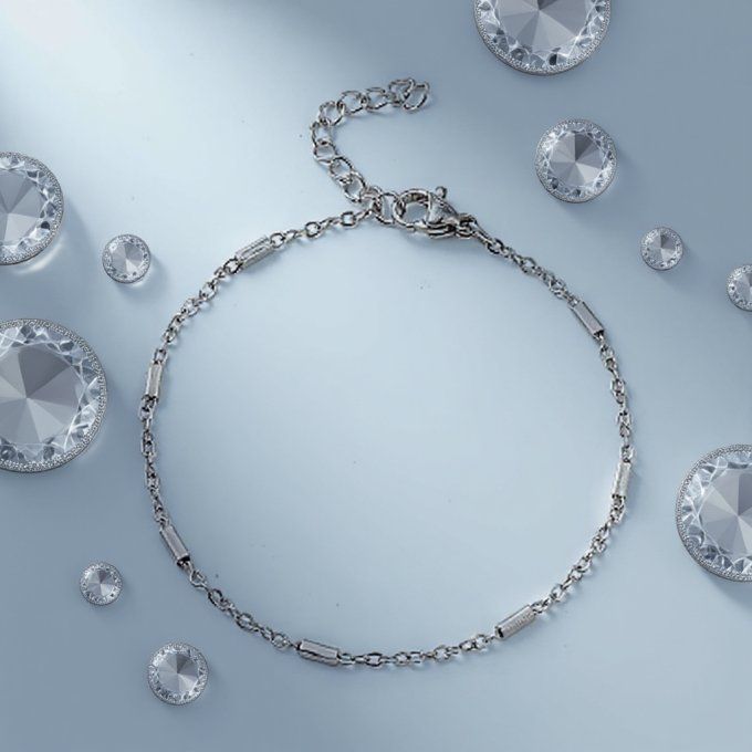 CARTE A MA FEMME + BRACELET PERLES TUBULAIRES - F49 