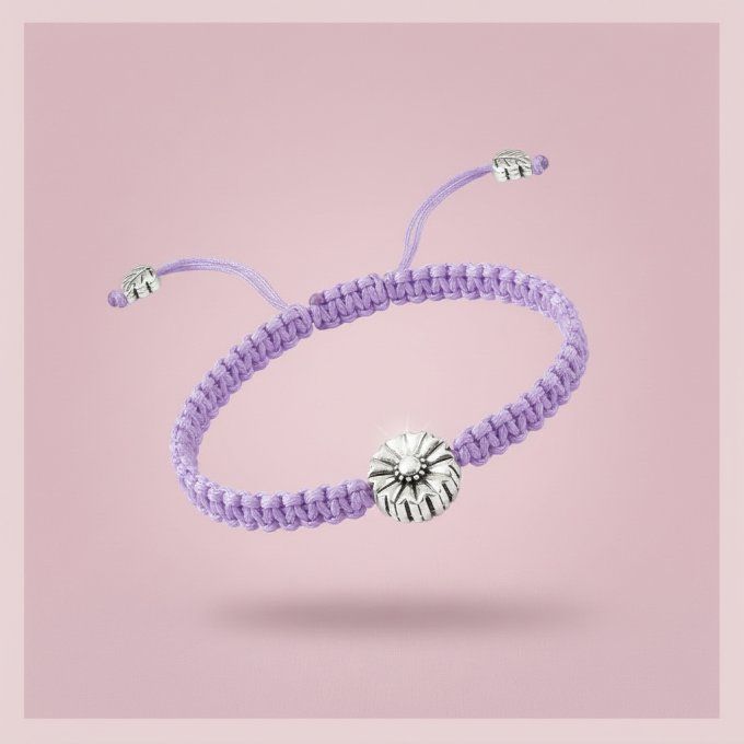 CARTE MERCI + BRACELET JOLIE FLEUR  - maitresse ou atsem