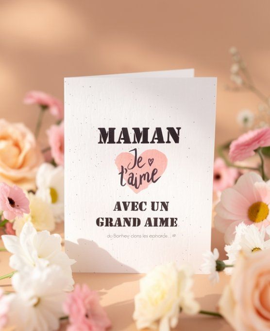 CARTE MAGIQUE A PLANTER - MAMAN - MESSAGE AU CHOIX - 