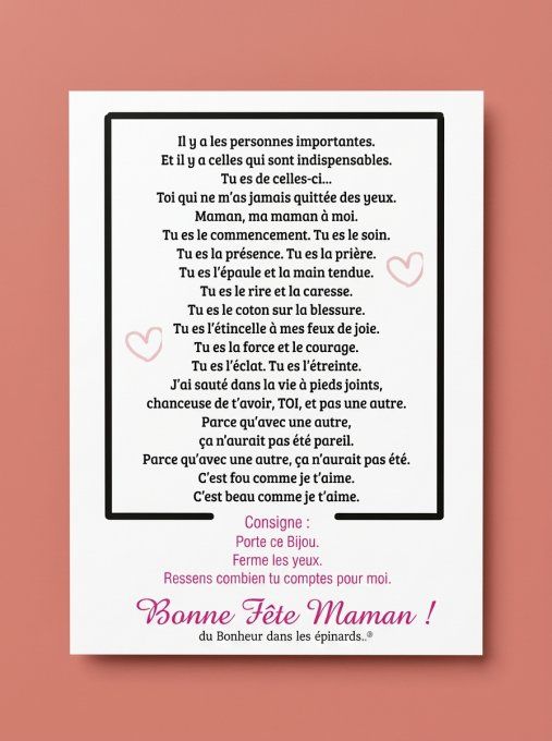 CARTE BONNE FETE MAMAN + 1 BRACELET - doré ou argenté - F51