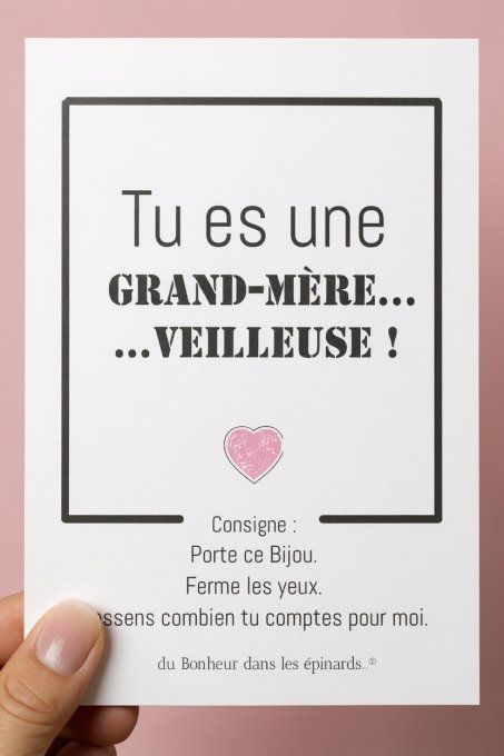CARTE GRAND MERE VEILLEUSE + BRACELET - F15 