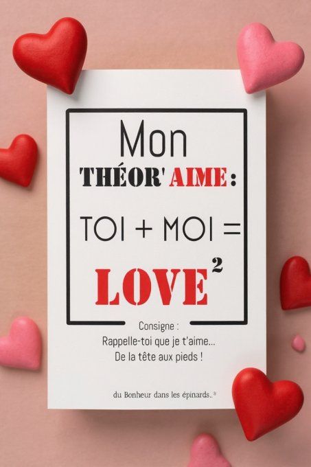 CARTE THEOR'AIME+ 1 PAIRE DE CHOU'SSETTES COEUR - HOMME - R46 