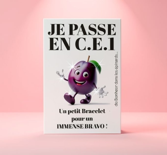CARTE + LE BRACELET PASSAGE MULTICOLORE - DE LA MATERNELLE A LA 6IEME  