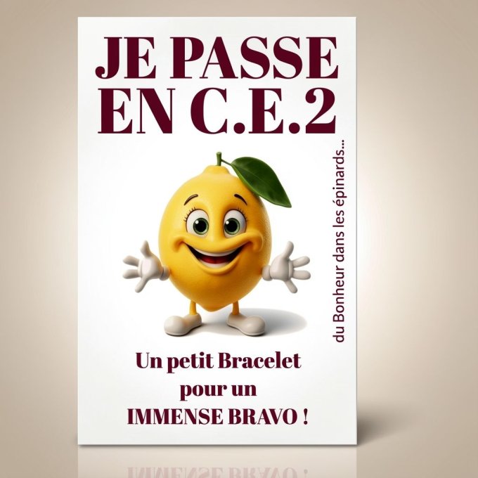CARTE + LE BRACELET PASSAGE MULTICOLORE - DE LA MATERNELLE A LA 6IEME  