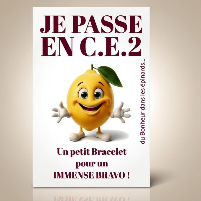 CARTE + LE BRACELET PASSAGE - DE LA MATERNELLE A LA 6IEME 