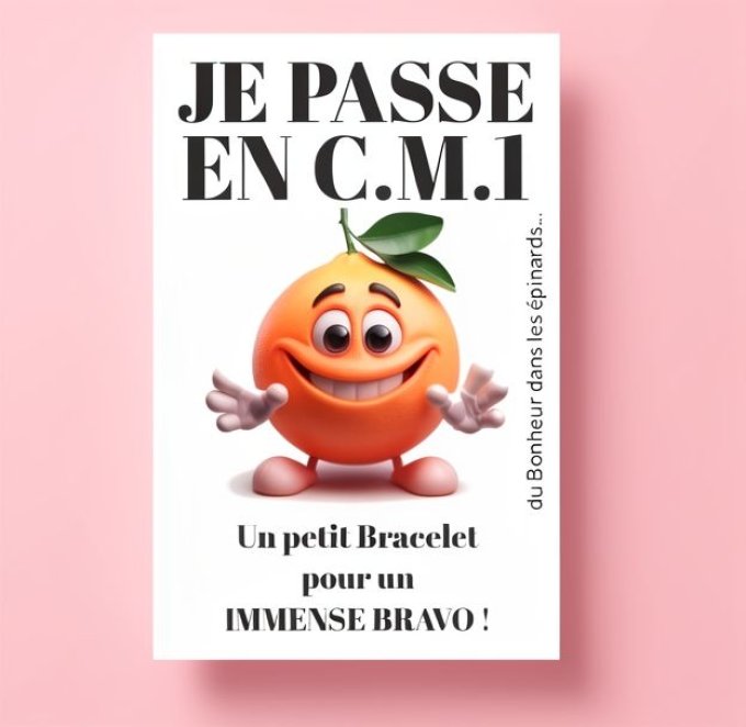 CARTE + LE BRACELET PASSAGE MULTICOLORE - DE LA MATERNELLE A LA 6IEME  