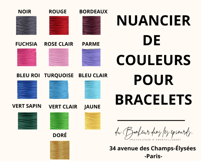 CARTE IL ETAIT NOTRE FOIS + 2 BRACELETS - (14 coloris au choix) - R10