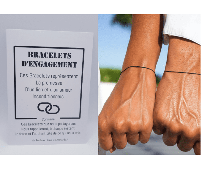 CARTE + 2 BRACELETS D'ENGAGEMENT