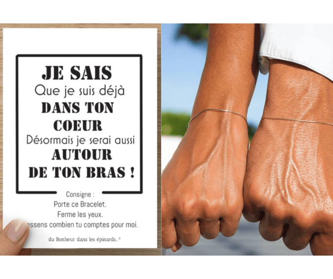 CARTE + 2 BRACELETS  - JE SAIS QUE JE SUIS DEJA - R06