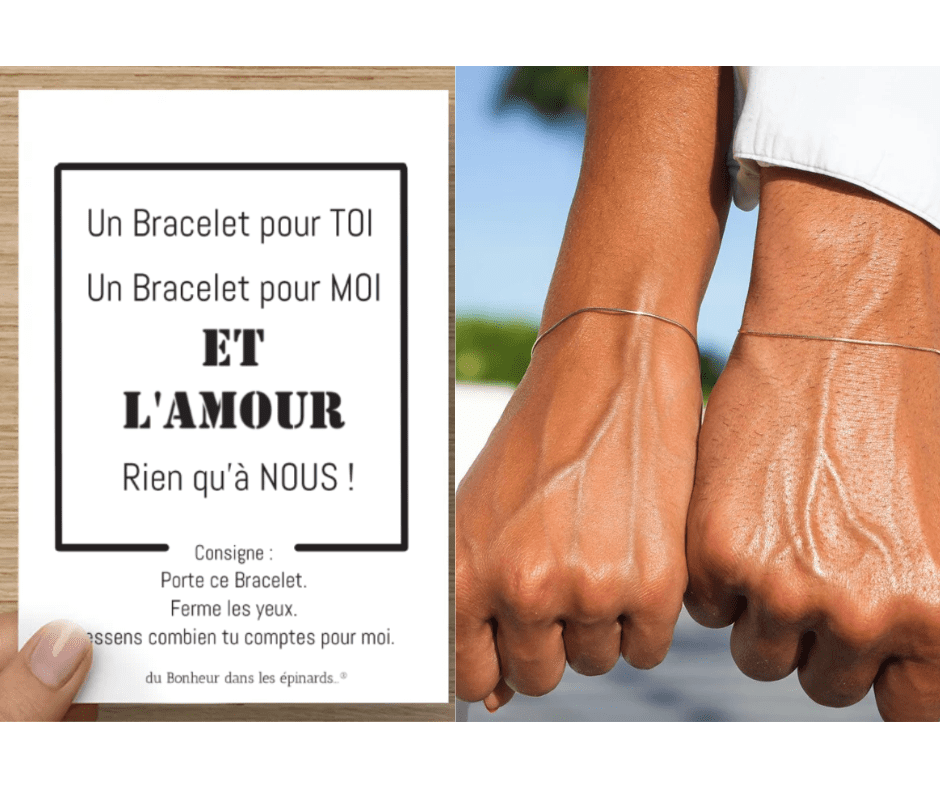 CARTE + 2 BRACELETS  - UN BRACELET POUR TOI  - R15