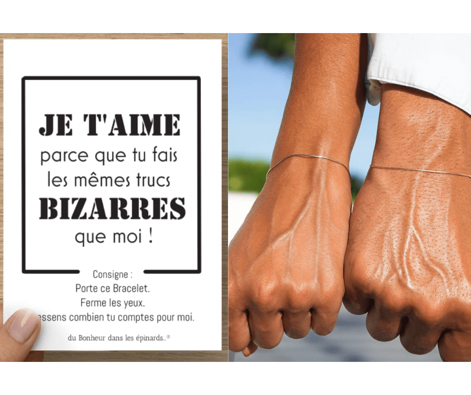 CARTE + 2 BRACELETS  - TRUCS BIZARRES - R19