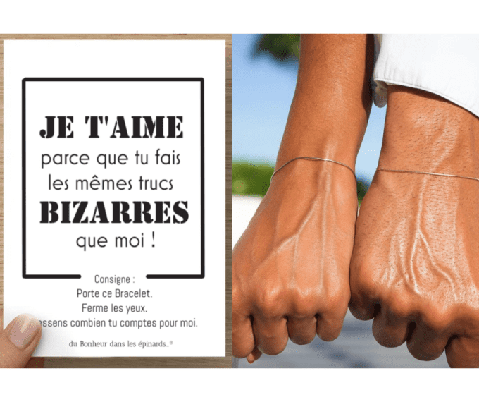 CARTE + 2 BRACELETS  - TRUCS BIZARRES - R19