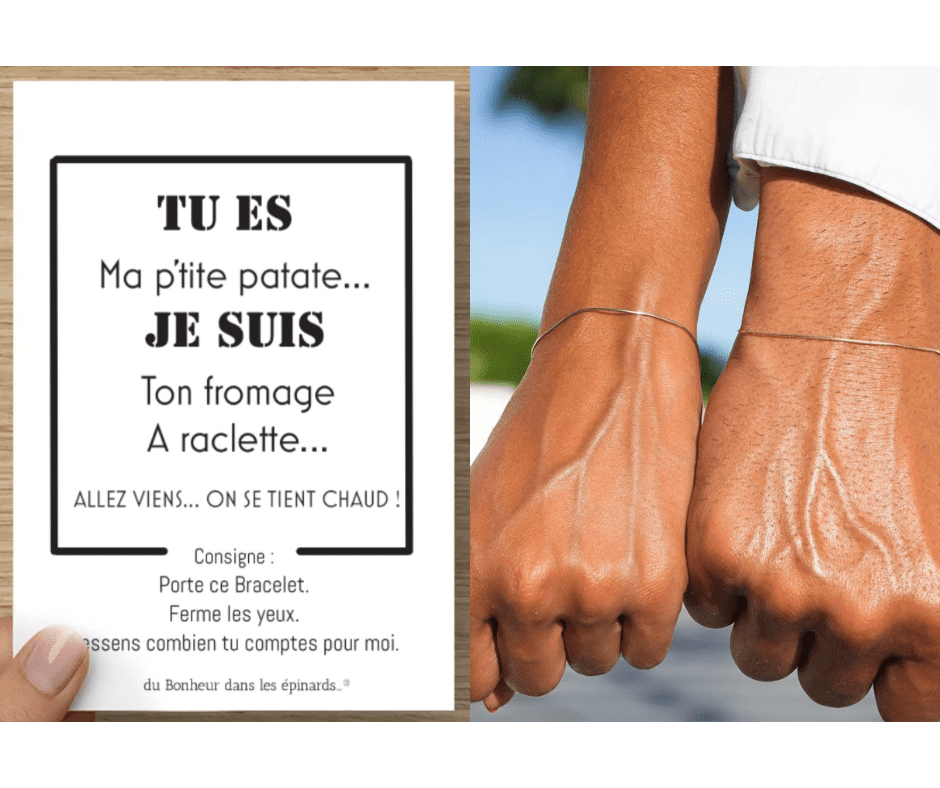 CARTE + 2 BRACELETS  - PTITE PATATE - R04
