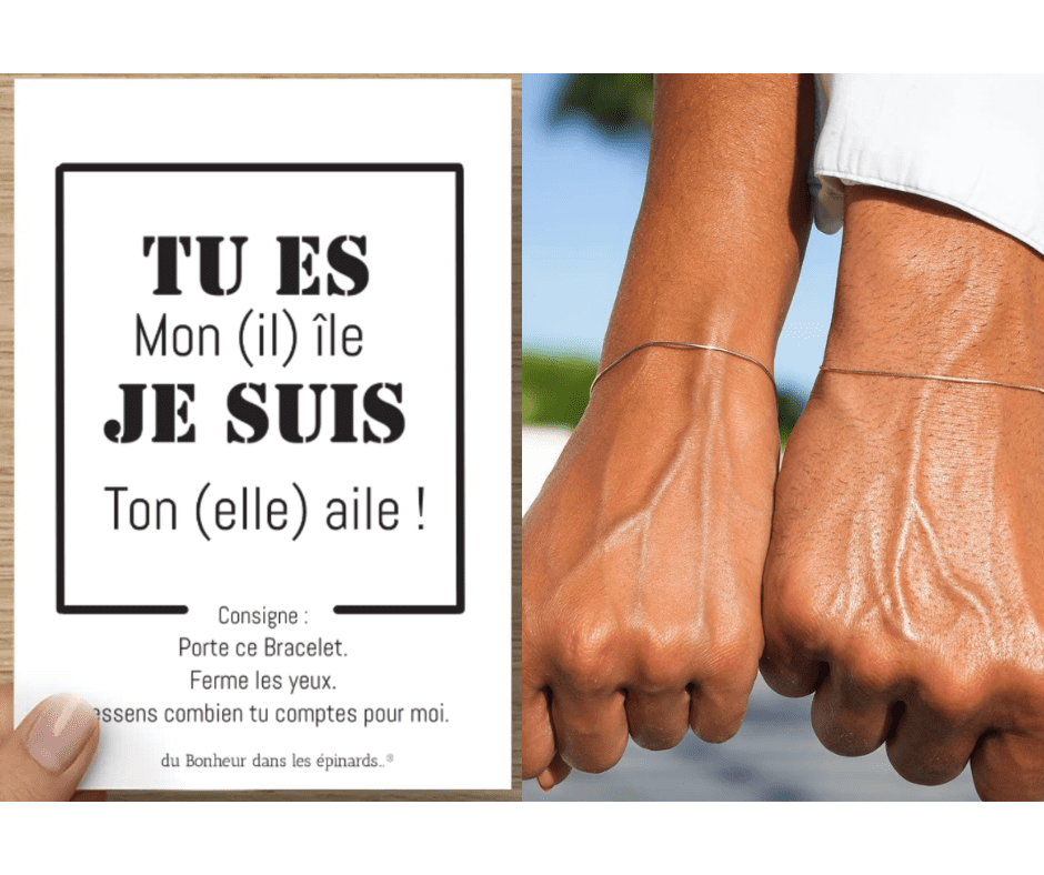 CARTE + 2 BRACELETS  - ILE ET AILE - R16