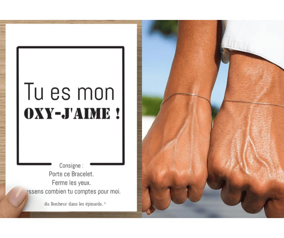 CARTE + 2 BRACELETS  - TU ES MON OXYJAIME - R47