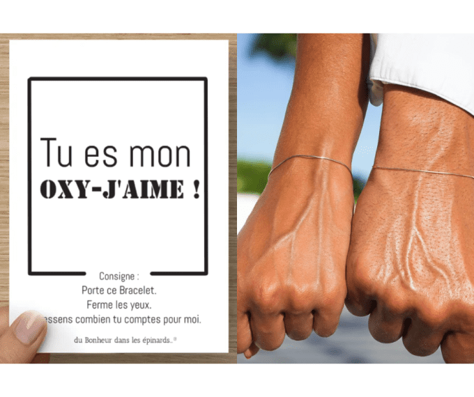 CARTE + 2 BRACELETS  - TU ES MON OXYJAIME - R47