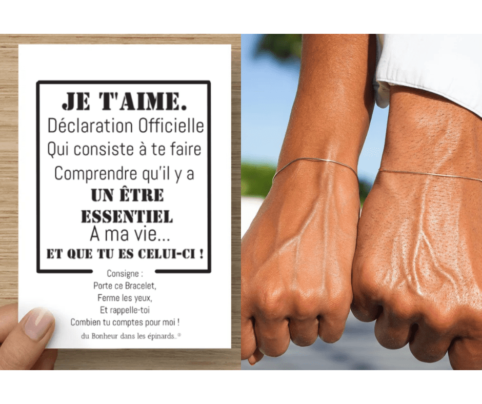CARTE + 2 BRACELETS  - DECLARATION OFFICIELLE - R41
