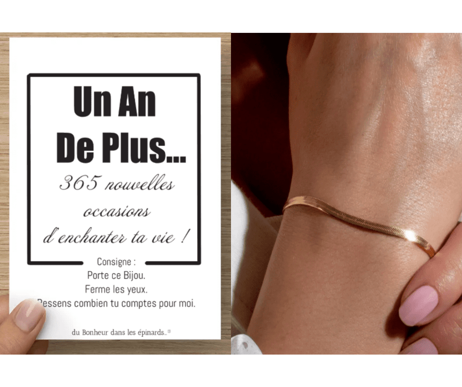 CARTE UN AN DE PLUS + BRACELET SERPENTINE- FEMME - A03 