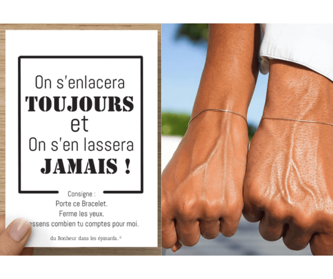 CARTE + 2 BRACELETS  - ON S'ENLACERA - R05