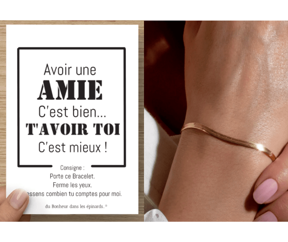 CARTE AVOIR UNE AMIE + BRACELET SERPENTINE - S01 