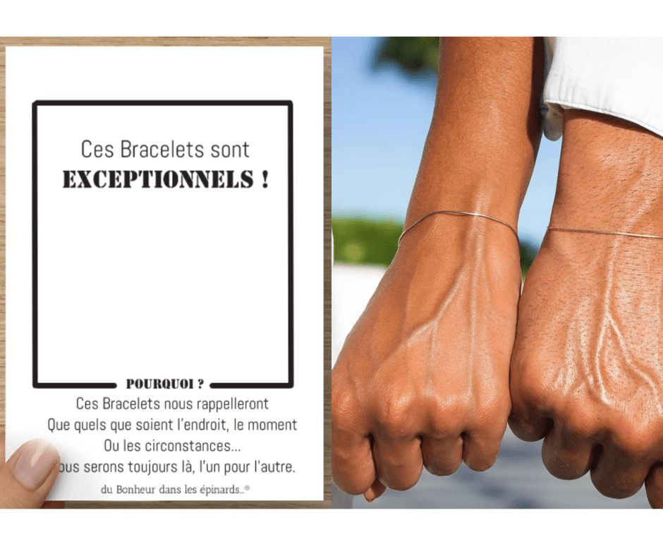 CARTE + 2 BRACELETS  - CES BRACELETS SONT EXCEPTIONNELS - R55