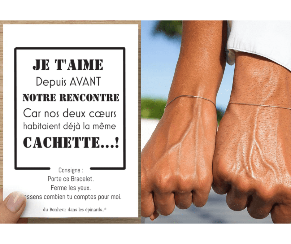 CARTE + 2 BRACELETS  - LA MEME CACHETTE - R09