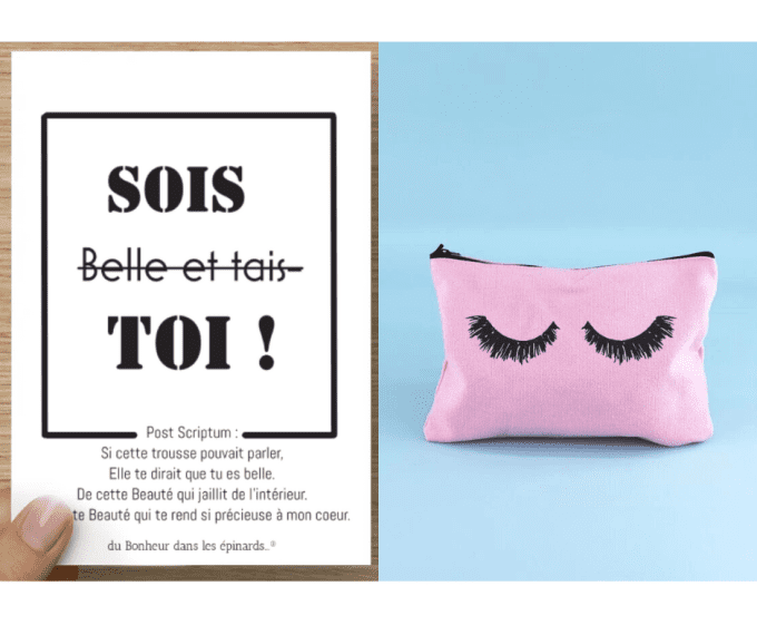 CARTE SOIS TOI + 1 TROUSSE A MAQUILLAGE- S24