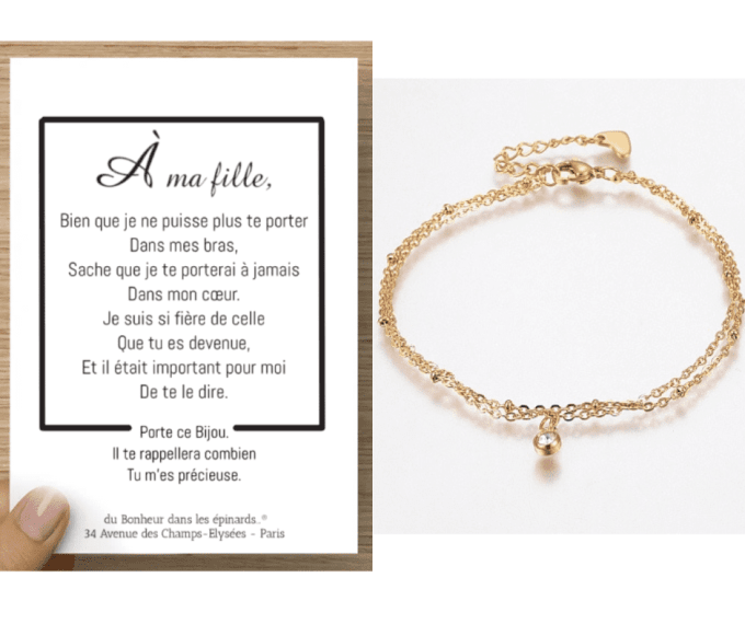CARTE A MA FILLE + BRACELET - F45