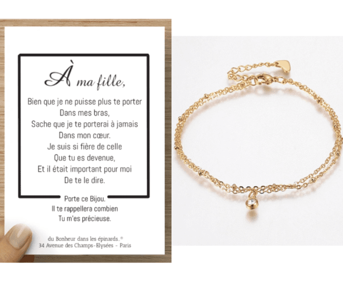 CARTE A MA FILLE + BRACELET - F45 