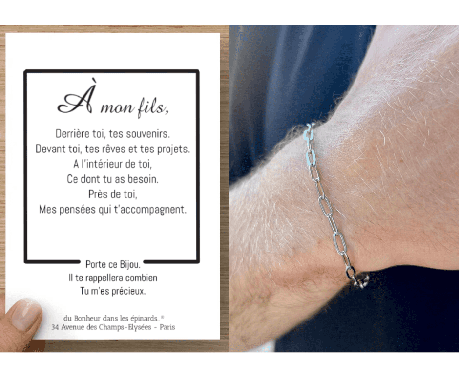 CARTE A MON FILS + BRACELET - F44