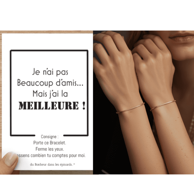 CARTE J'AI LA MEILLEURE + 2 BRACELETS SERPENTINES - S04 
