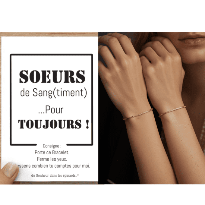 CARTE SOEURS DE SANG-TIMENT + 2 BRACELETS SERPENTINES - S03 