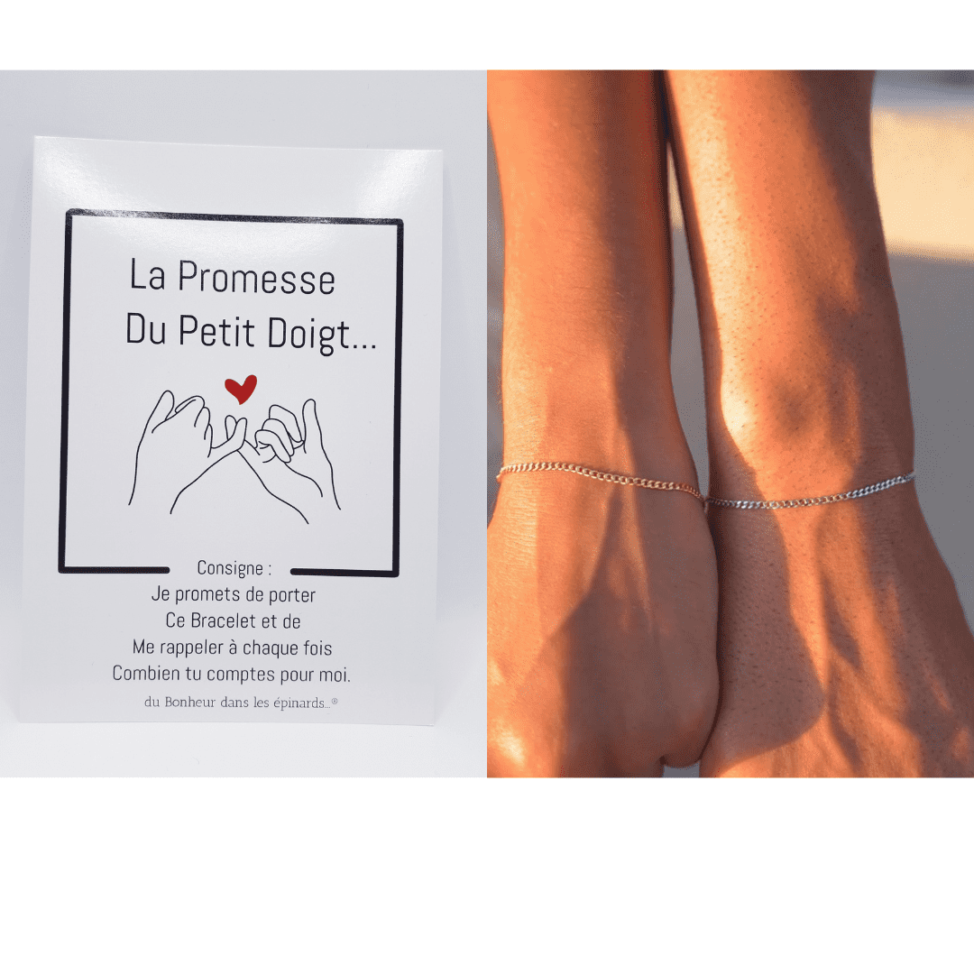 CARTE PROMESSE DU PETIT DOIGT + 2 BRACELETS PROMESSE - R11