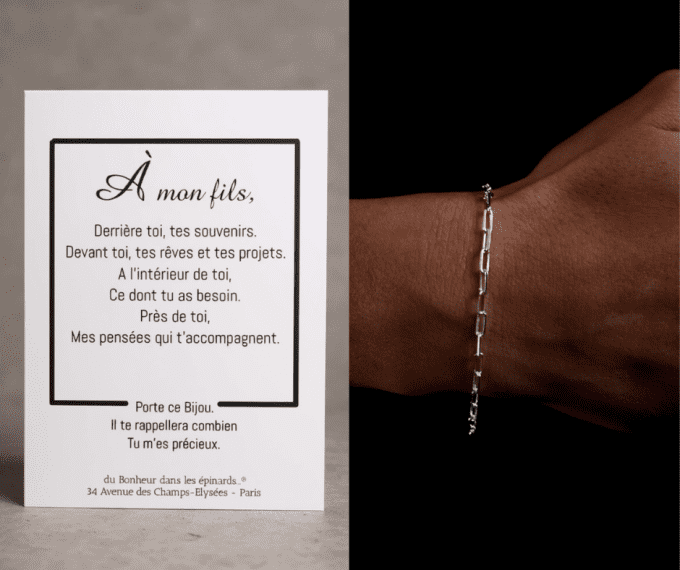CARTE A MON FILS + BRACELET - F44
