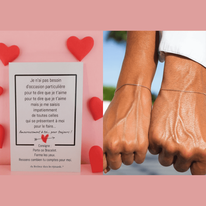 CARTE + 2 BRACELETS  - AMOUREUSEMENT A TOI - R29