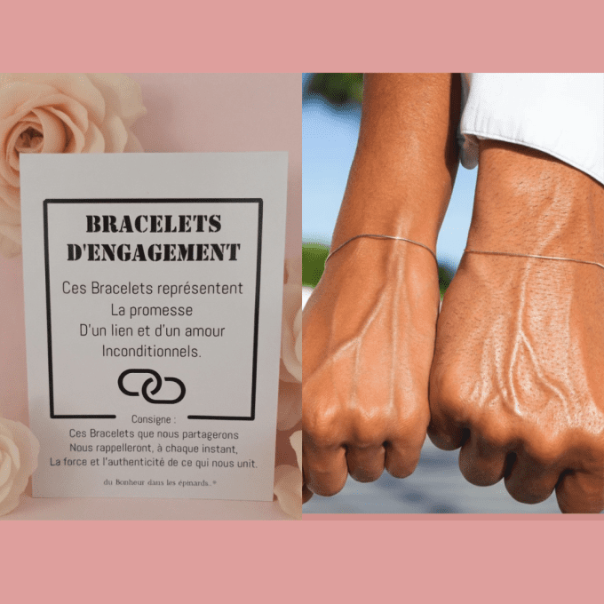 CARTE + 2 BRACELETS D'ENGAGEMENT - R60 