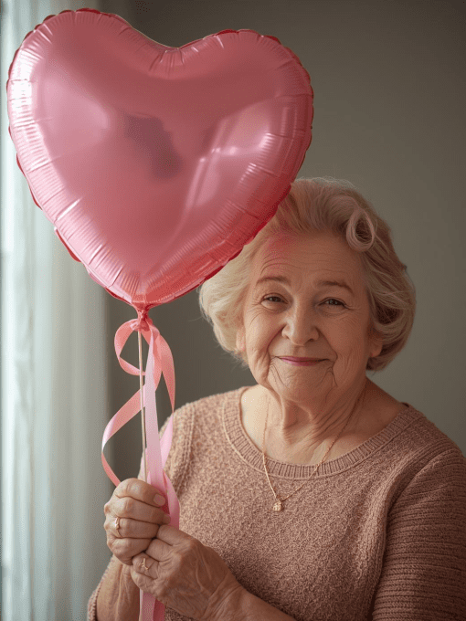 BALLON COEUR ROSE GOLD + VOTRE MESSAGE PERSONNALISE