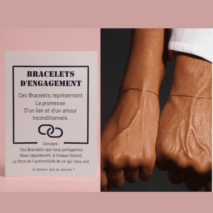 CARTE + 2 BRACELETS D'ENGAGEMENT - R60 