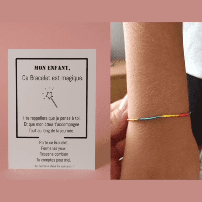 CARTE + LE BRACELET IMPERDABLE - MON ENFANT (de 1 à 10 Bracelets) - D13