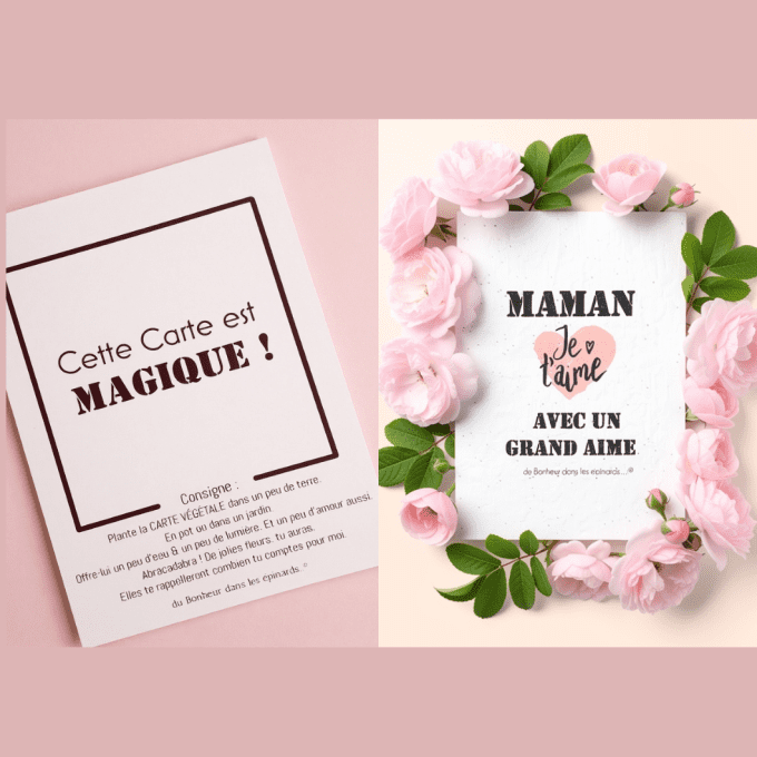 CARTE MAGIQUE A PLANTER - MAMAN - MESSAGE AU CHOIX - 