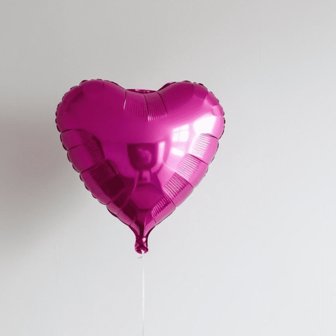 BOX COEUR FUSCHIA + MESSAGE PERSONNALISE