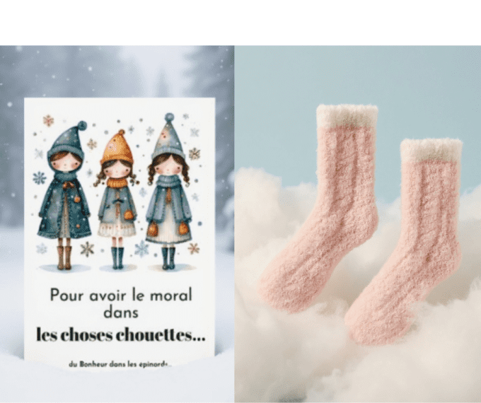 CARTE CHOSES CHOUETTES + CHAUSSETTES FEMME 