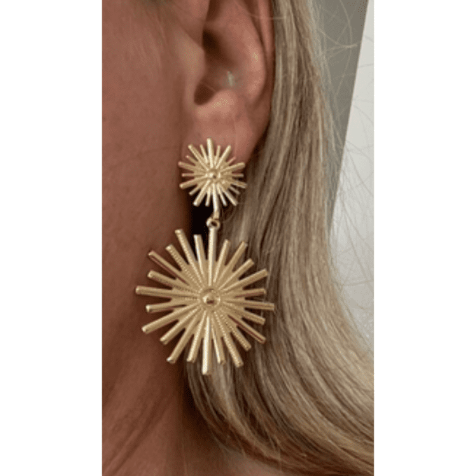 BOUCLES  "Du soleil à mes oreilles" - acier inoxydable 